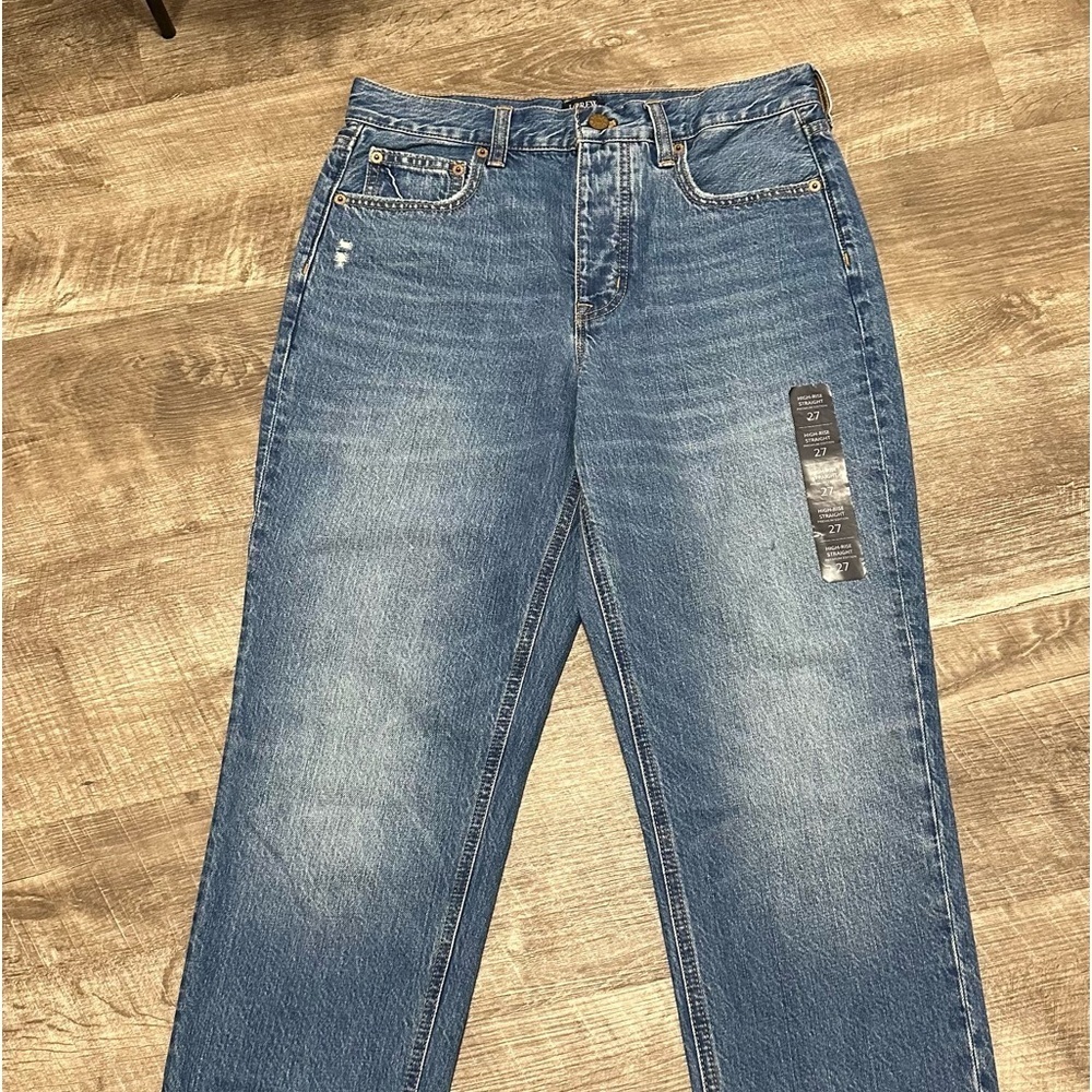 J crew high rise straight jeans NWT